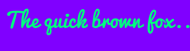 Image with Font Color 00FF80 and Background Color 8000FF